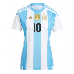 Argentina Lionel Messi #10 Hjemmebanetrøje Dame Copa America 2024 Kortærmet